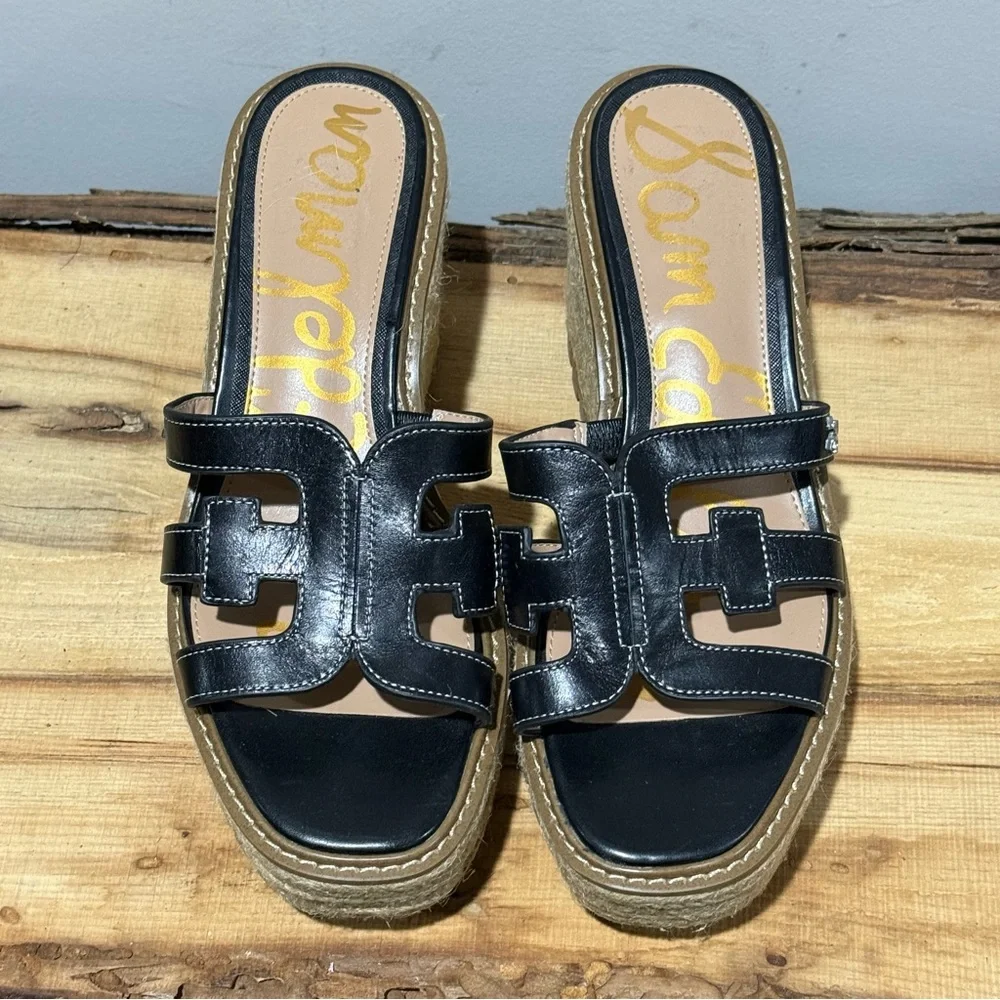 Sam Edelman Laine Espadrille Platform‎ Wedge Sandals Size 8.5 B101